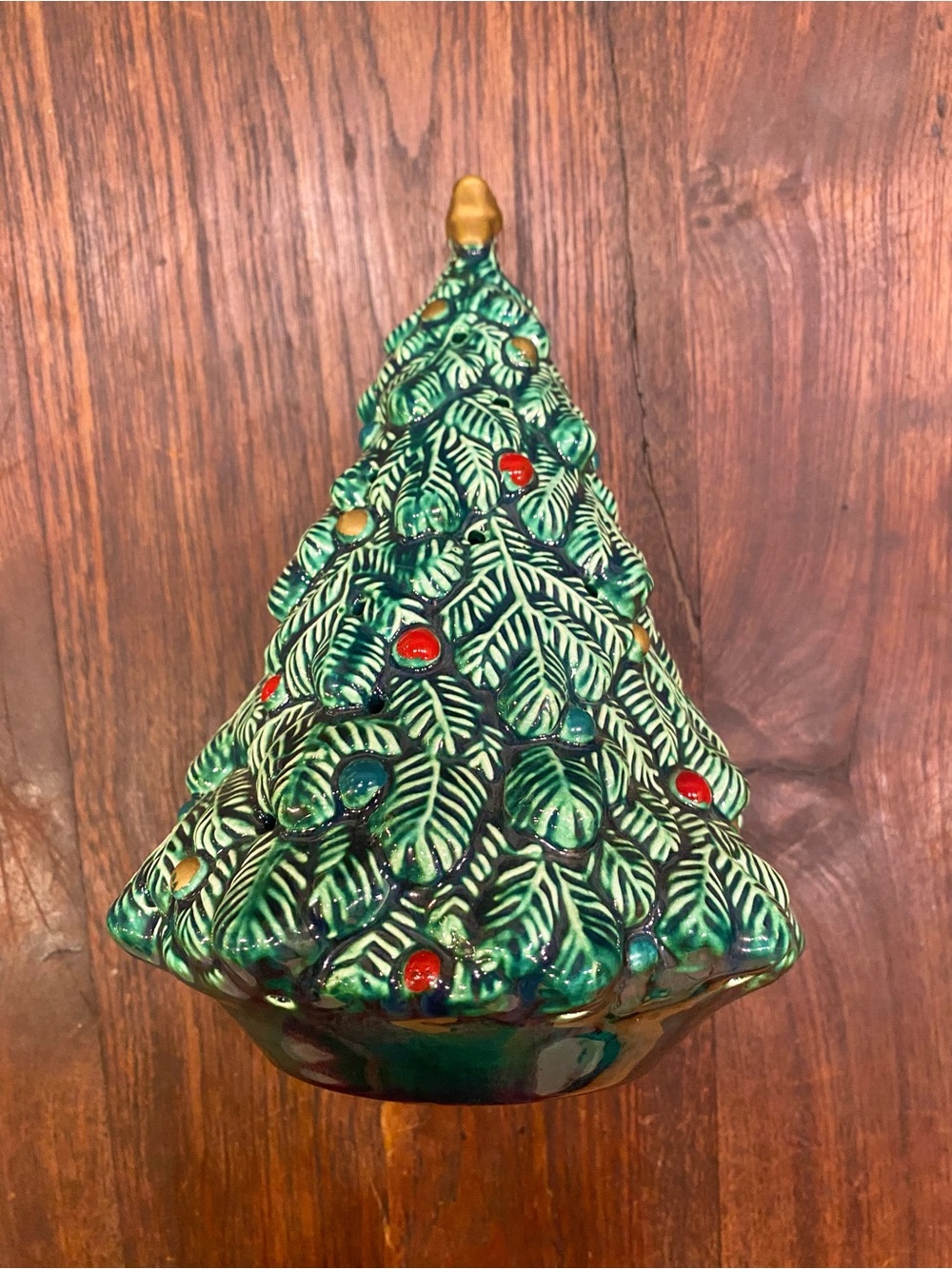 Avon Christmas Potpourri Holder Christmas Tree Figurine 9"x5.5" Vintage